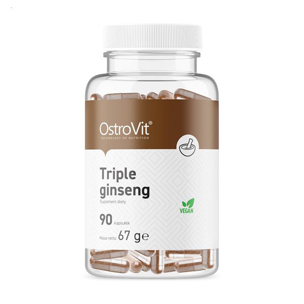 Потрійний женьшень OstroVit Triple Ginseng Vege, 90 капсул
